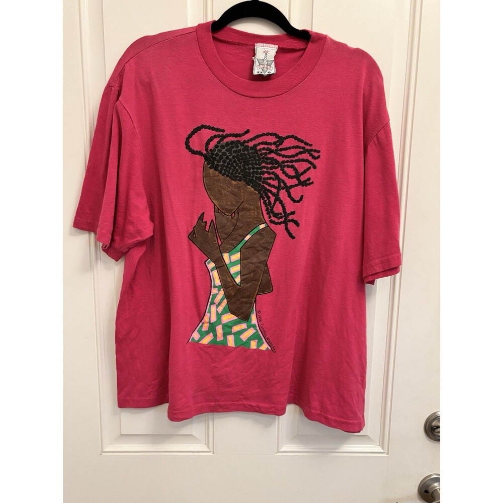 Vintage 90s Cynthia Weirschen Women T-Shirt L African American Artist only one